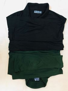 combo t shirt black and green Men's Long Sleeve Po