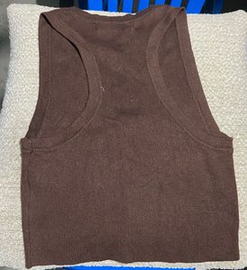 Perfect Stranger Brown Sleeveless Top