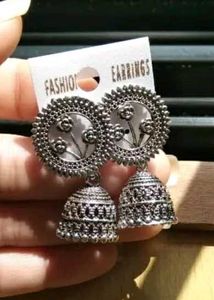 Combo set of 4 Oxidized Silver Classy Earrings..