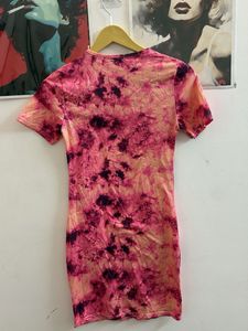 Tie-Dye Bodycon Mini Dress