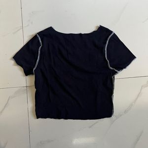 Black Angel Graphic Crop Top