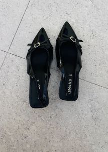 Elegant Black Slingback Heels