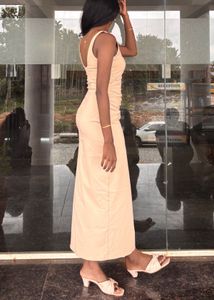 Cream bodycon dress