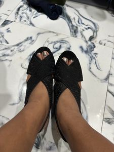 Black Suede Block Heels