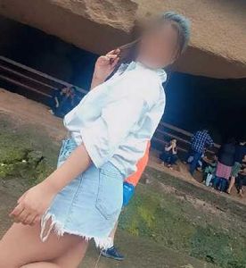 Light Blue Distressed Denim Shorts