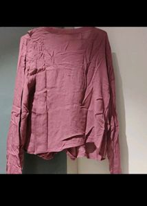 Chic Pink Ruffle Button-Up Top