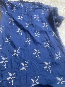 Blue Floral Kurti