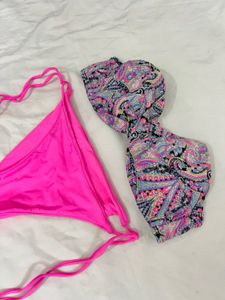 Bikini Top Bundle - Pink & Paisley