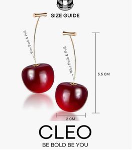 Cute Cherry Drop Earrings