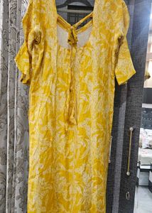 Yellow Kurta set with design