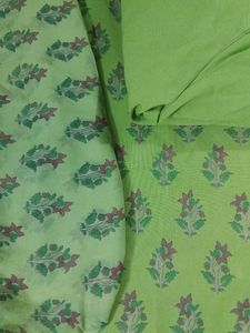 Spun Mehndi Green Suit Dupatta Set