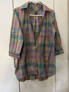 Plaid Button-Up Shirt