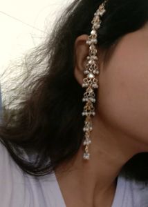Elegant Pearl & Kundan Drop Earrings