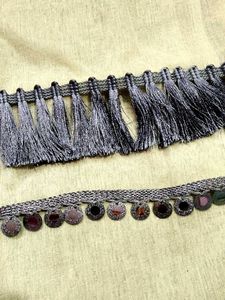 Decorative Tassel and Coin Border Trim