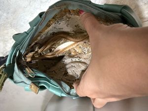 Chic Mint Ruched Shoulder Bag