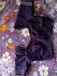 Purple fancy Saree with blouse