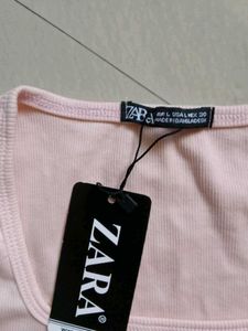 Chic Square Neck Pink T-Shirt