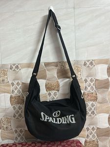 Spalding Black Messenger Bag