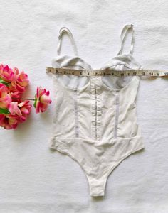 Elegant White Corset Bodysuit