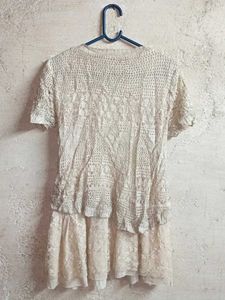 Boho Crochet Lace Top Layered