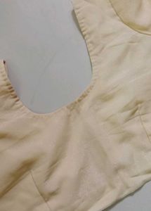 Cream saree with blouse