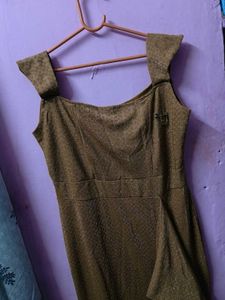 XXL size Elegant Mustard Ruffled Maxi Dress