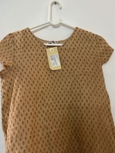 Boho Print Short Sleeve Kurta Top
