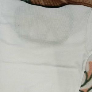 White T-Shirt with Black Trim