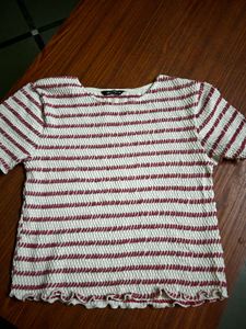 Striped Smocked Top