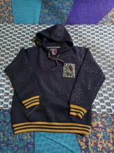 Men's Navy Hooded Sweatshirt