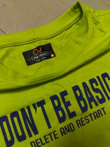 Graphic Print Neon Cropped T-Shirt
