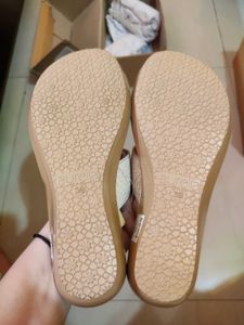 Brand New Aurelia Beige Flat Sandals