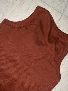 Puma Brown Sleeveless T-Shirt