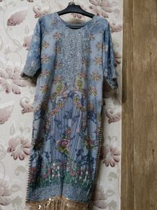 Designer Kurta Duppatta With Moti Work