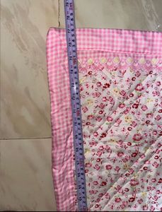 Pink Quilted comforter with Flora Print