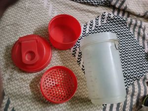 Red &amp; White Shaker Bottle