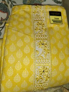 Yellow Printed Kurta Set