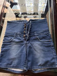 High Waisted Denim Shorts