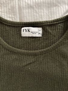 Olive Ribbed Crop Top