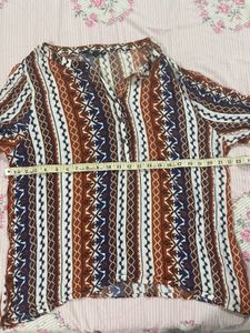 Boho Print V-Neck Tunic Top