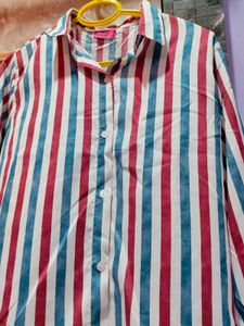 Striped Button-Up Shirt