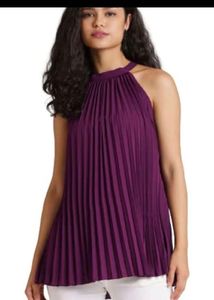 Sale!!Elegant Pleated Halter Neck Top