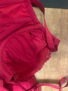 Elegant Red Lace Bra