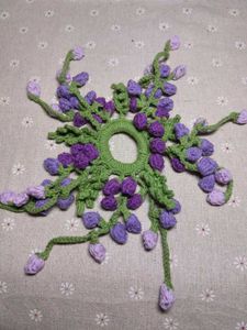 Handmade Crochet Floral Hair Tie