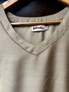 Elegant Beige Golden Kurta