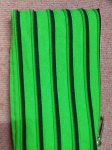 Vibrant Striped Zipper Pouch