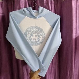 Baby Blue Medusa Logo Hoodie