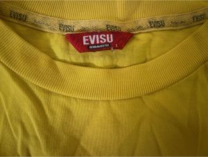 Evisu Long Sleeve Yellow Graphic Tee