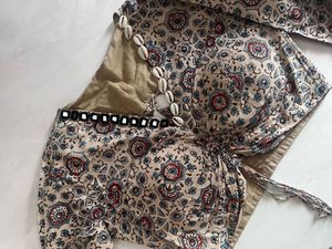 Boho Print Blouse with Shells