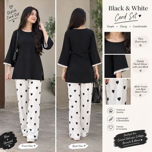 Stylish Black & White Cord Set